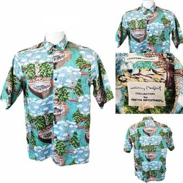 Vintage Reyn Spooner Southeast Asia Scenic Large/XL Men's Hawaiian Shirt