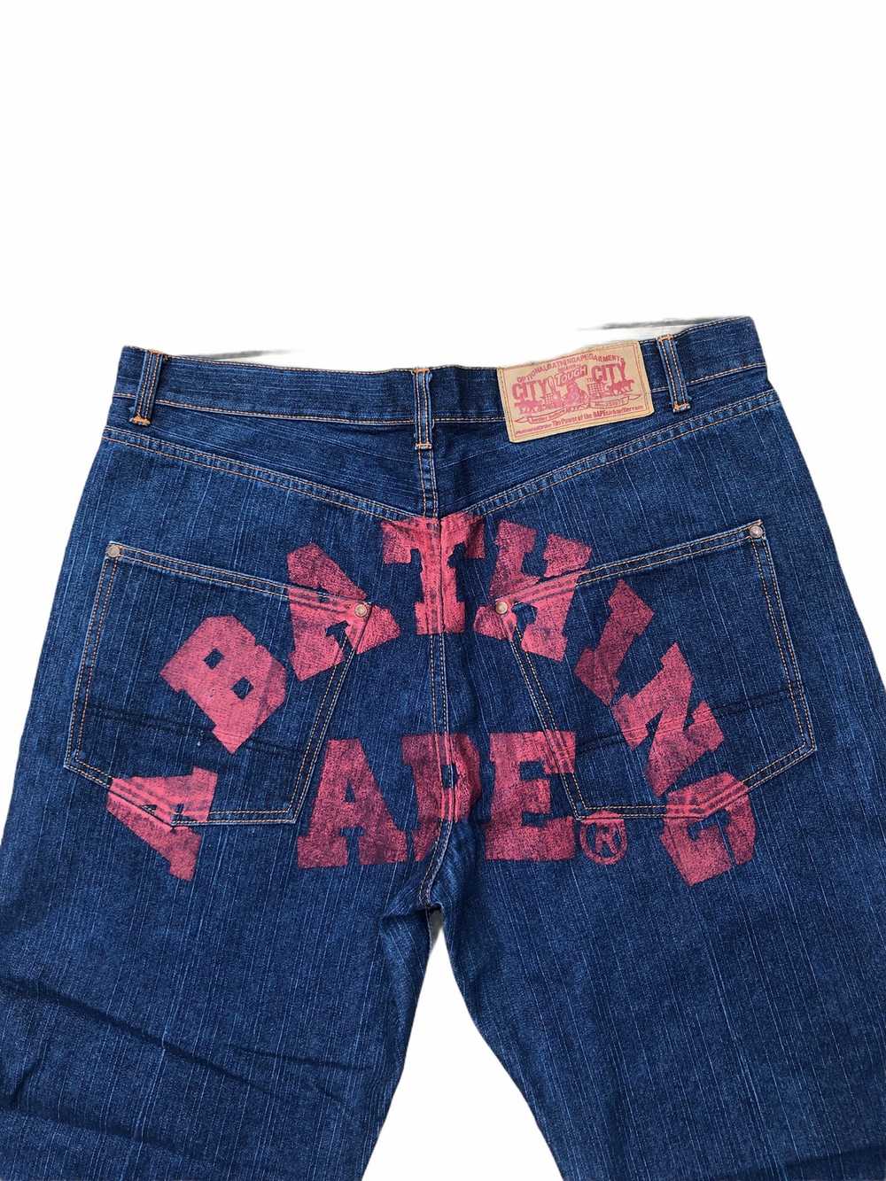 Japanese Brand Bathing Ape Embroidered Jeans Size… - image 5