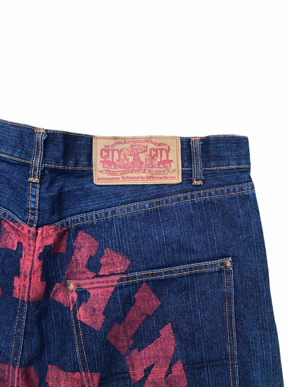 Japanese Brand Bathing Ape Embroidered Jeans Size… - image 6