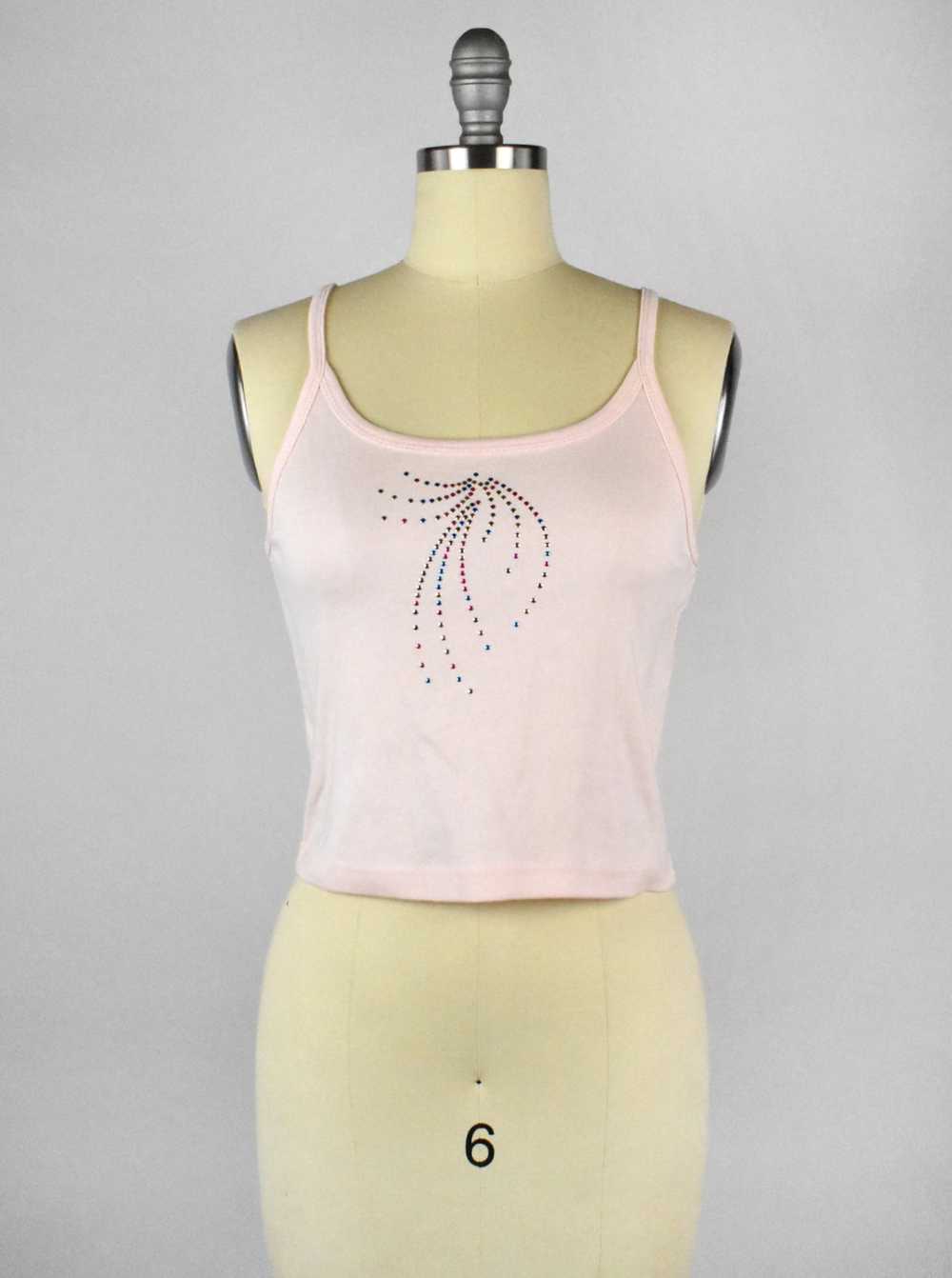 Pink 90's Tank Top with Bedazzlement - image 1