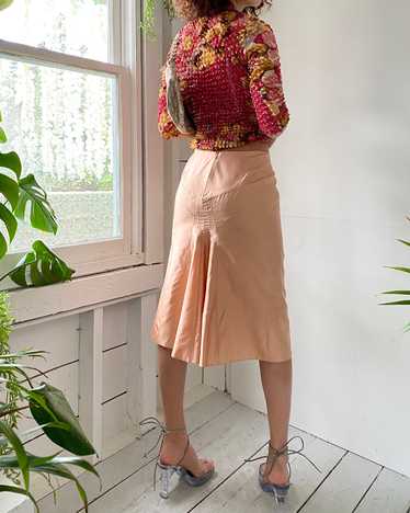 Y2k Blumarine Peach Silk Skirt - image 1
