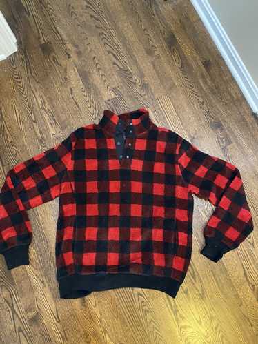 J.Crew J.Crew Authentic Fleece Red/Black Plaid Siz