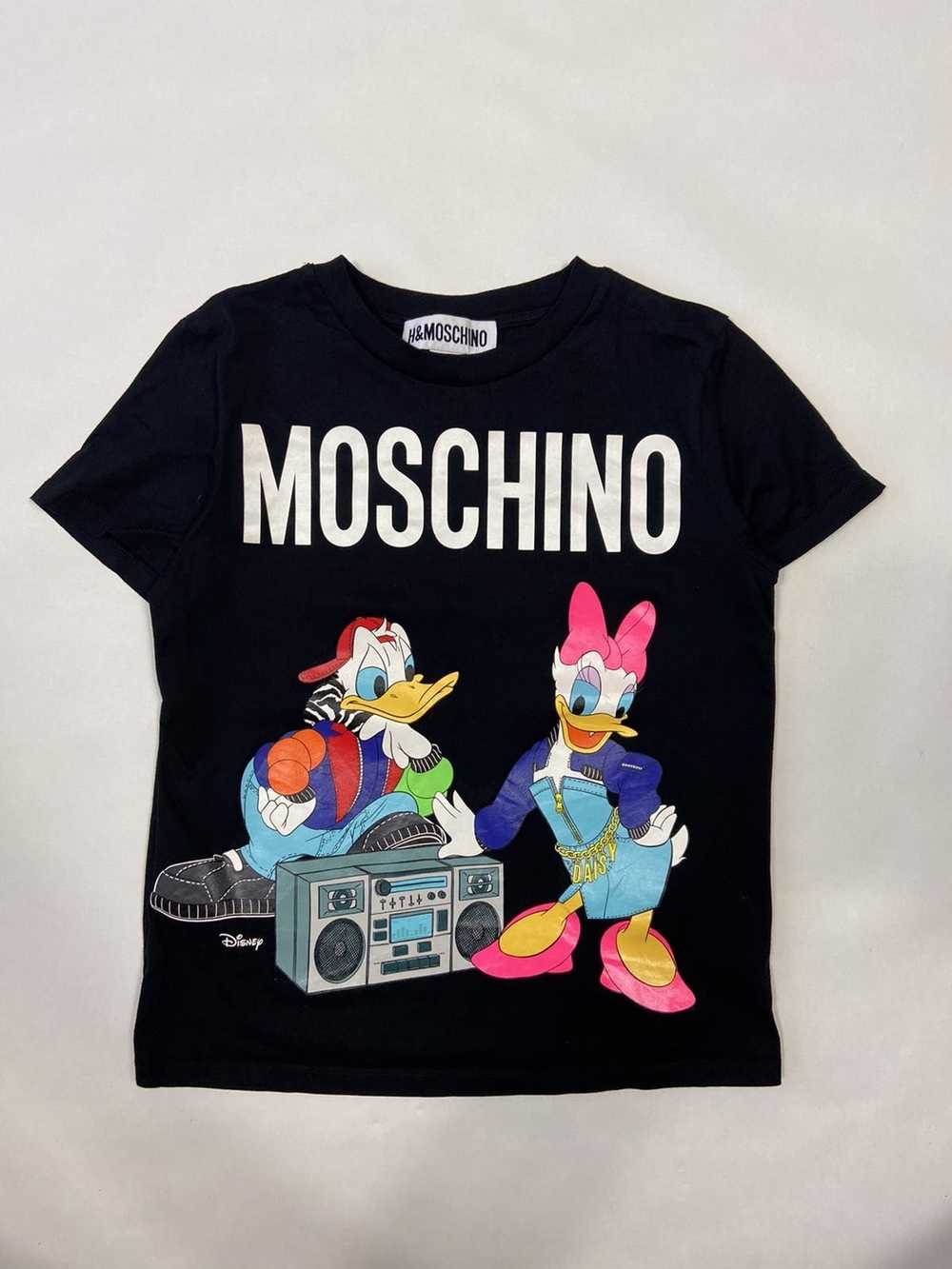 L】Hu0026M MOSCHINO TV アップリケスウェットシャツ ミッキーマウス-