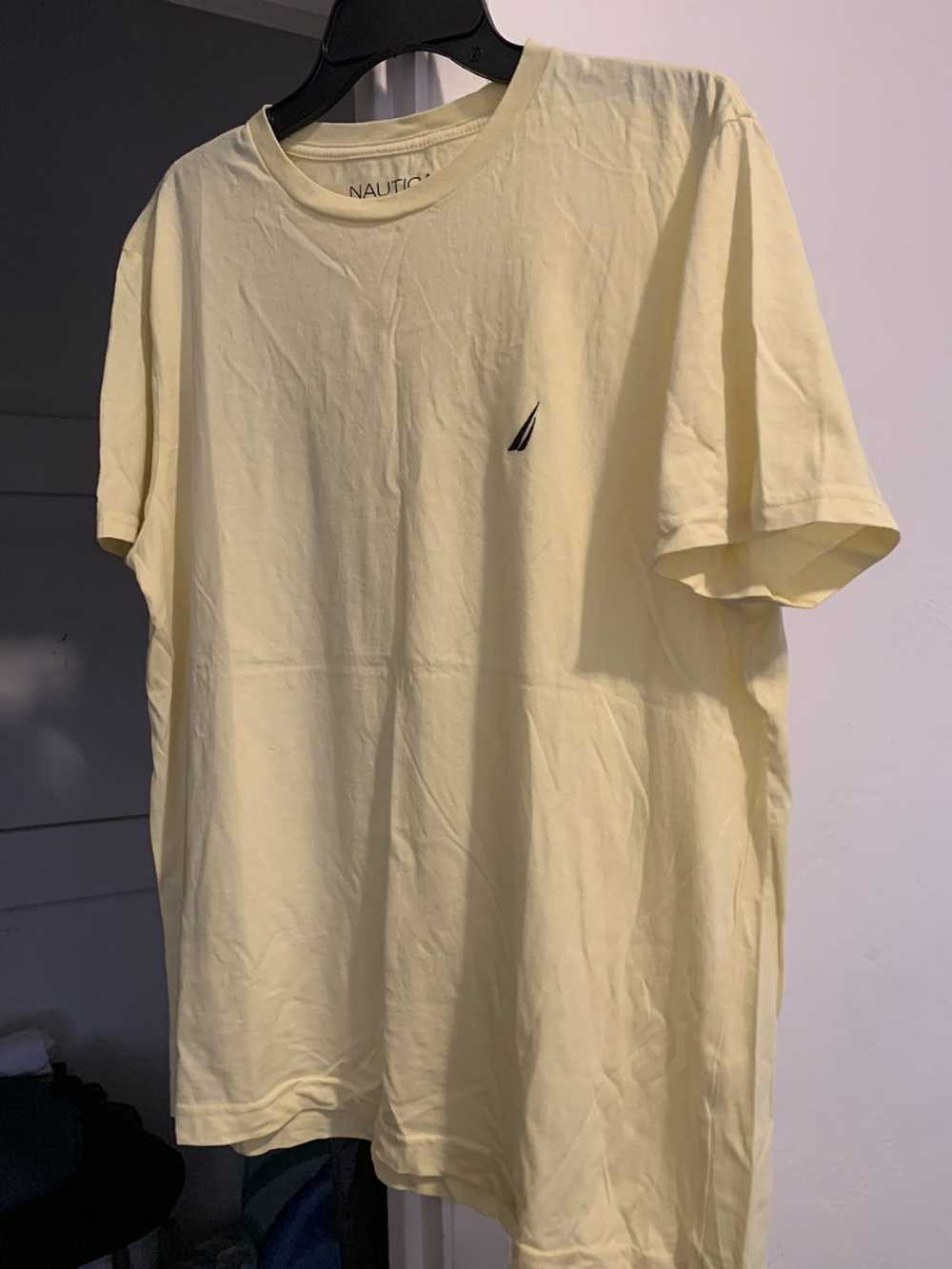 Nautica Light Yellow Nautica T Shirt Size Large - image 3