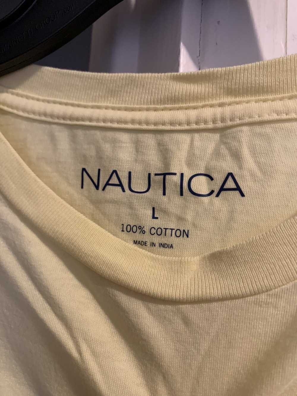 Nautica Light Yellow Nautica T Shirt Size Large - image 4