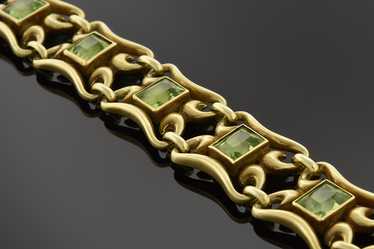 Art Nouveau Peridot Bracelet - image 1