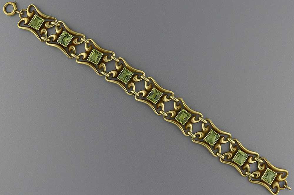 Art Nouveau Peridot Bracelet - image 2