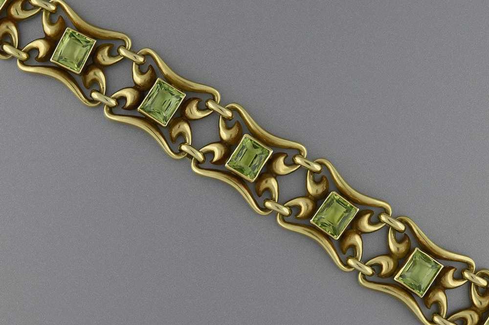 Art Nouveau Peridot Bracelet - image 3