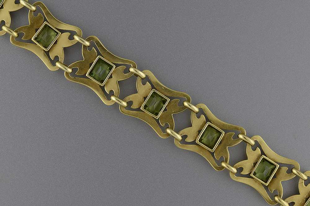 Art Nouveau Peridot Bracelet - image 4