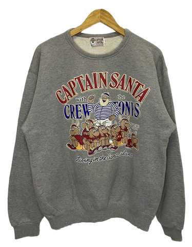 Outlets Vintage Captain Santa Sweatshirt Zippier big Logo Jacket