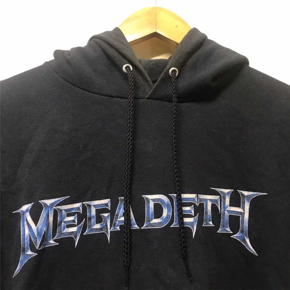 Megadeth × Vintage 90s Megadeth hooded sweater Si… - image 4