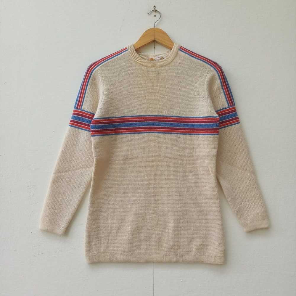 Coloured Cable Knit Sweater × Japanese Brand × Vi… - image 1