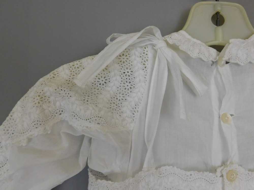 Antique Edwardian Little Girl Dress, Embroidered … - image 10