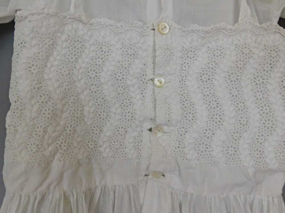 Antique Edwardian Little Girl Dress, Embroidered … - image 11