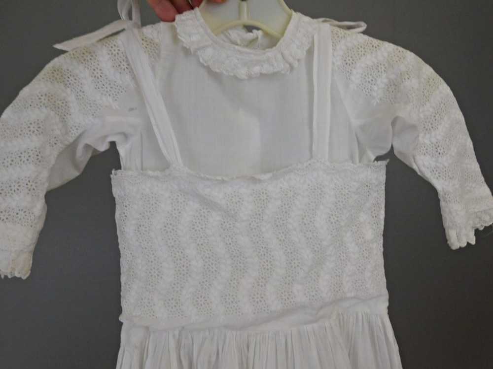 Antique Edwardian Little Girl Dress, Embroidered … - image 12