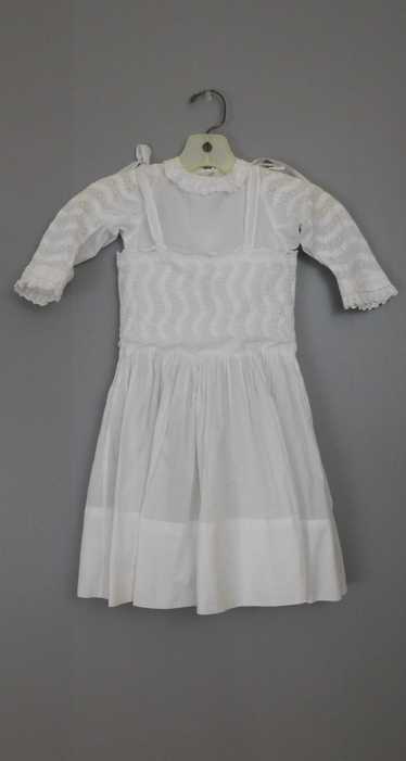Antique Edwardian Little Girl Dress, Embroidered W