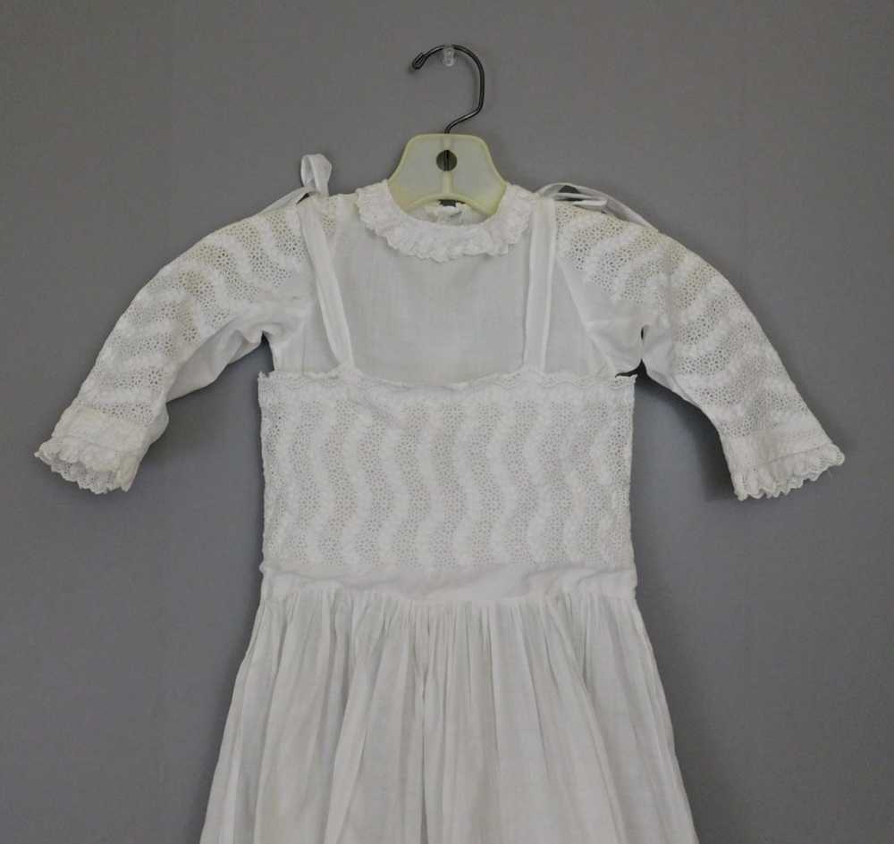 Antique Edwardian Little Girl Dress, Embroidered … - image 4