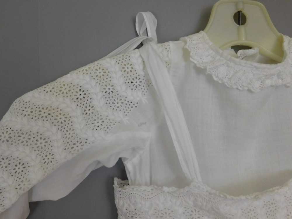 Antique Edwardian Little Girl Dress, Embroidered … - image 6