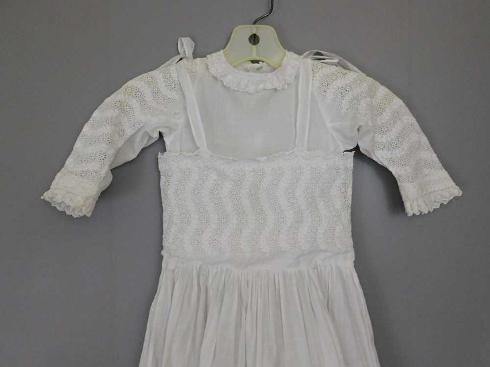 Antique Edwardian Little Girl Dress, Embroidered … - image 8