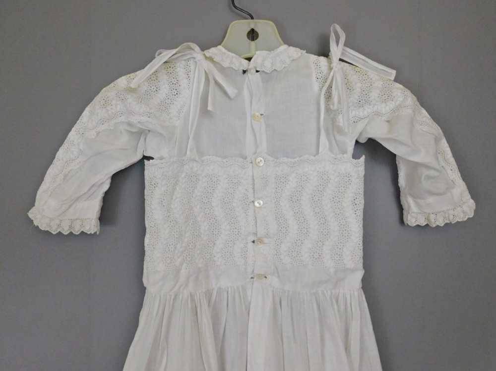 Antique Edwardian Little Girl Dress, Embroidered … - image 9