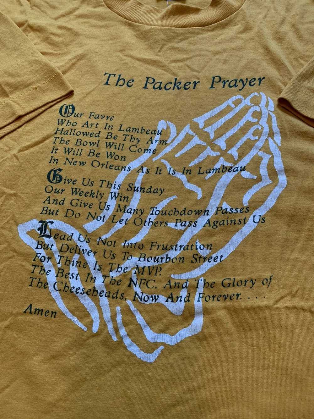 Vintage Vintage Green Bay Packers Prayer Single S… - image 3