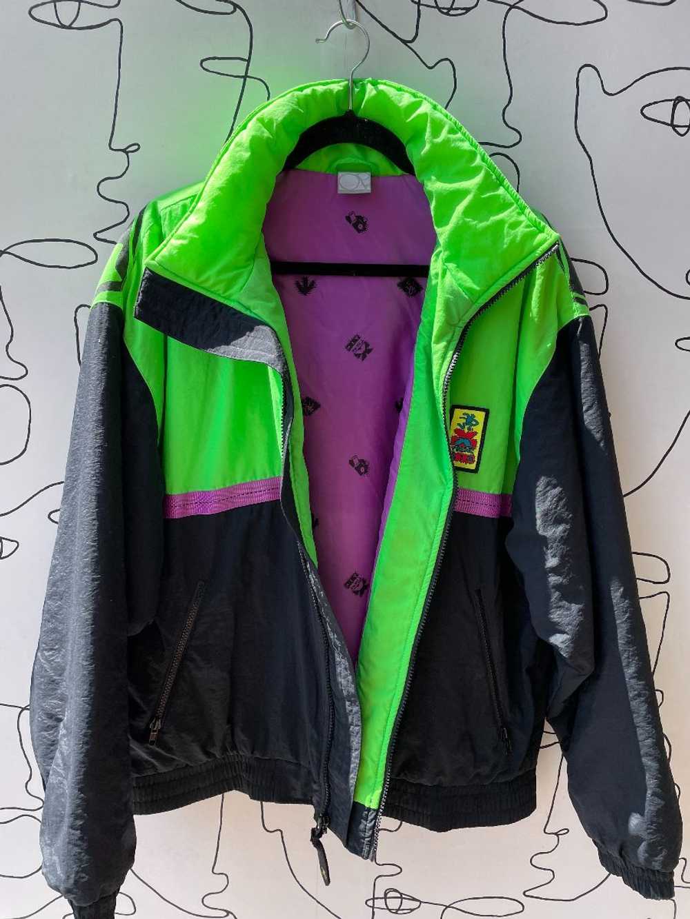 1980S OCEAN PACIFIC XTREME AIR ZIP UP PUFFY JACKET - image 1