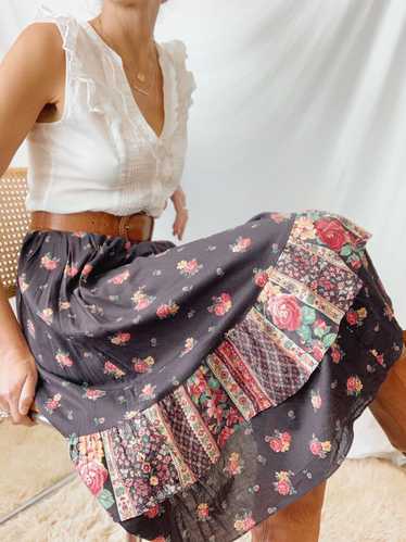 Floral Folk Prairie Skirt - image 1