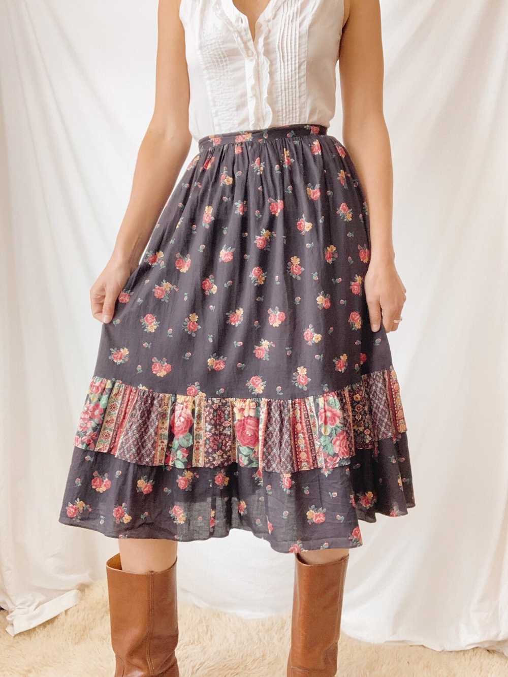 Floral Folk Prairie Skirt - image 3