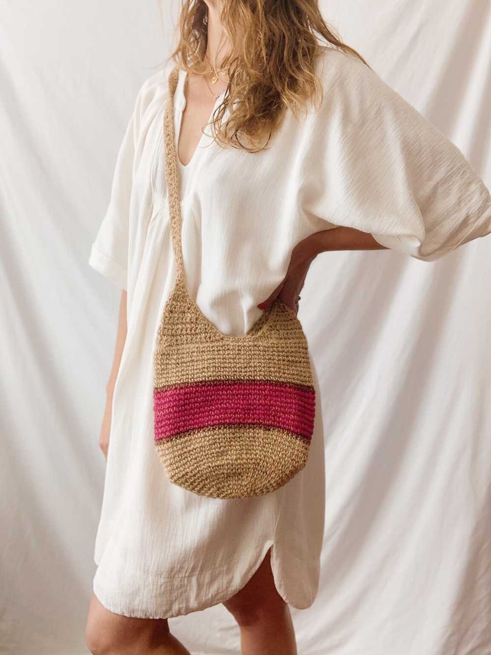 Woven Sisal Crossbody Bag - image 1