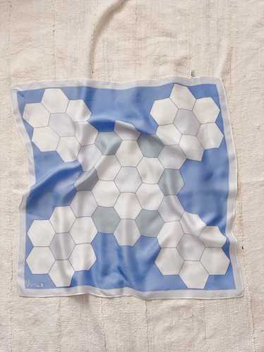 Blue Honeycomb Scarf