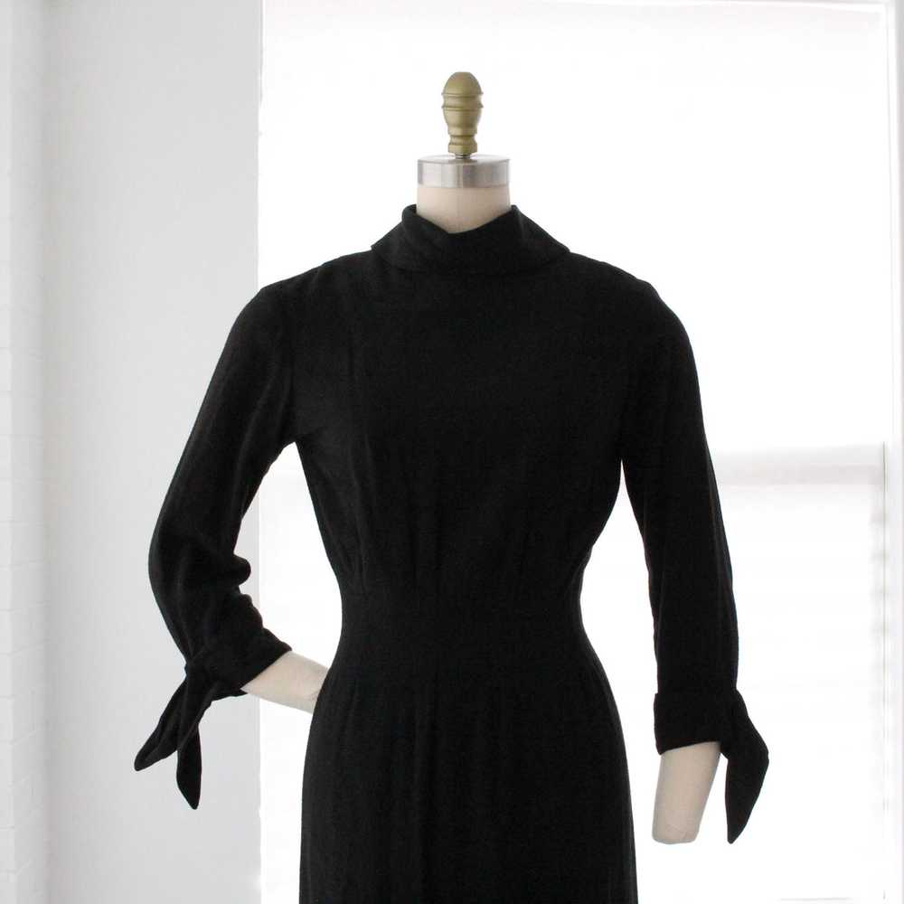 40s Brushed Wool Dagger Dress - image 3