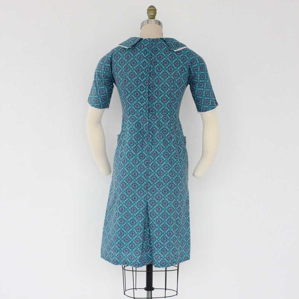 50s Ditsy Floral Wiggle Dress - image 8