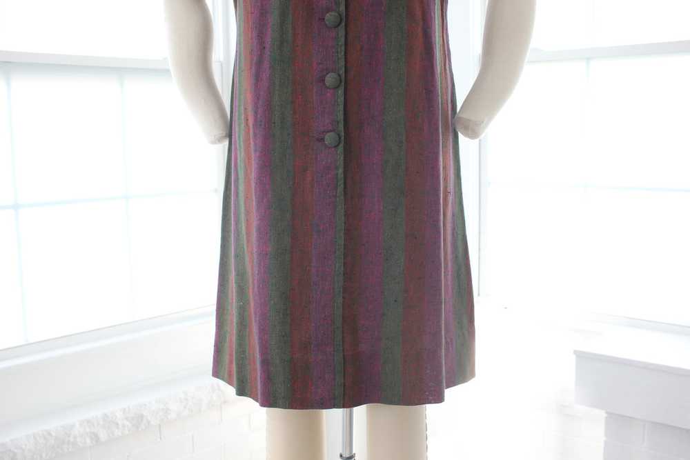 60s Linen Shift Dress - image 8