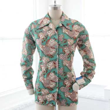 70s NOS Psychedelic Blouse - image 1