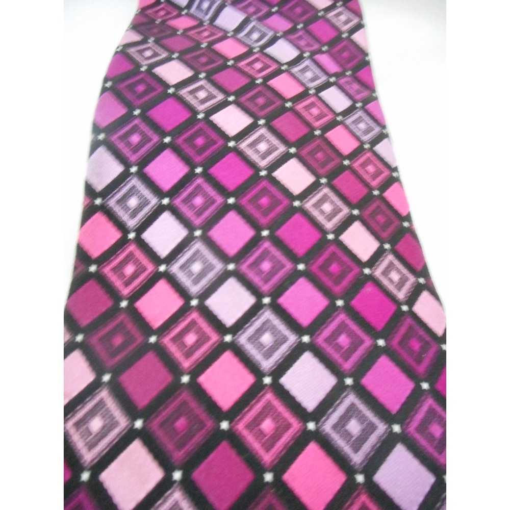 Arrow Vintage 100% silk Arrow Purple Pink geometr… - image 3
