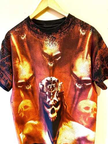 Vintage × Wwe Triple H All Over Fire Skull King of