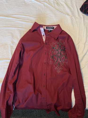 Vintage Red Victourious Long Sleeve Button Up - image 1