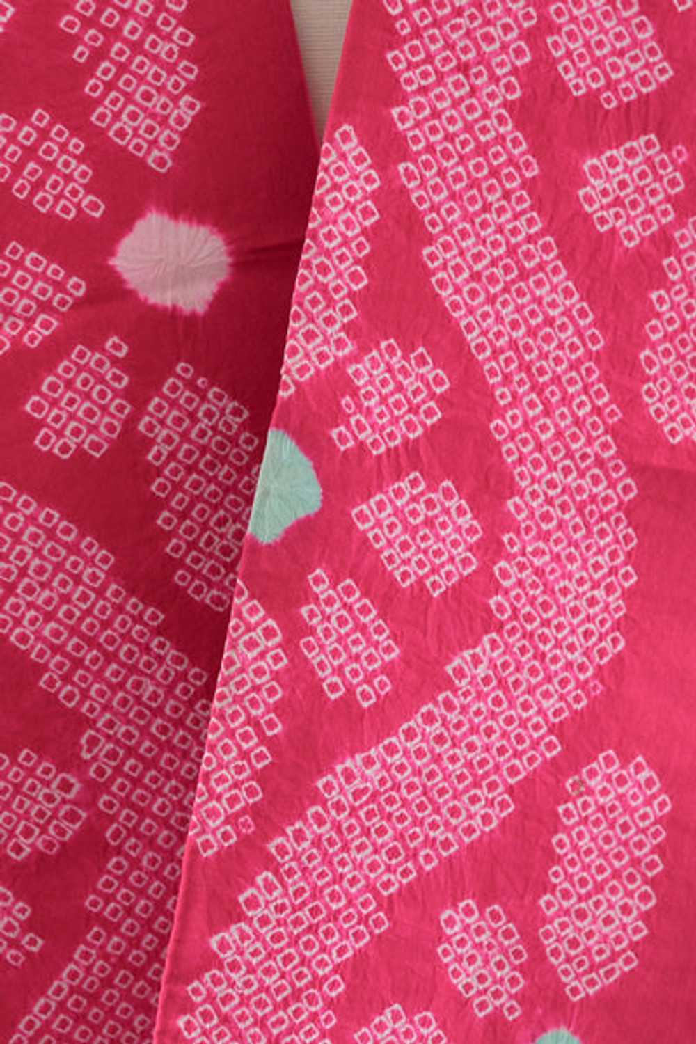 Vintage Pink Shibori Obi - image 2
