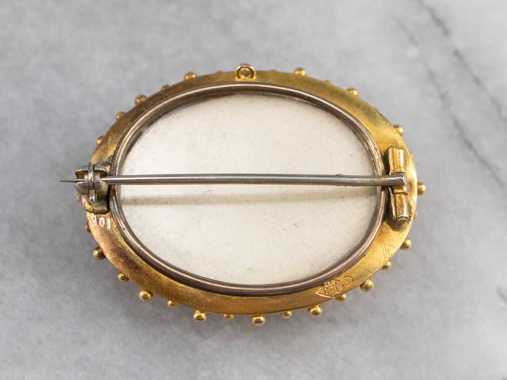 Victorian Diamond Gold Brooch Locket - image 7