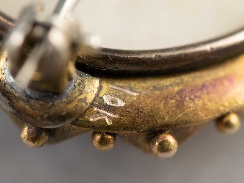 Victorian Diamond Gold Brooch Locket - image 9