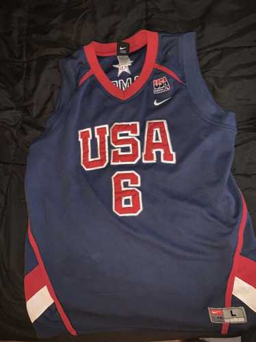 Nike Authentic Nike LeBron James 2008 Team USA Jer