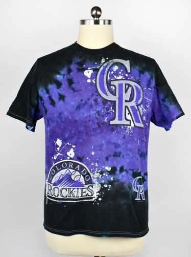 Purple/Black Tie Dye Colorado Rockies T-Shirt