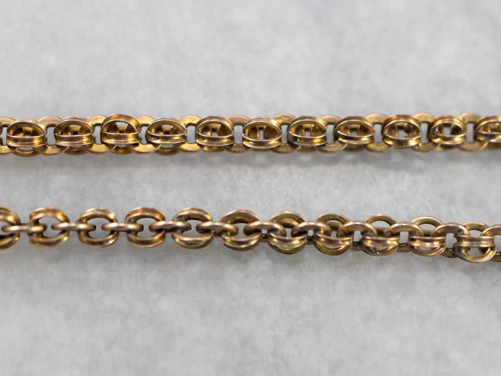 Victorian Gold Tassel Pendant Chain Necklace - image 6