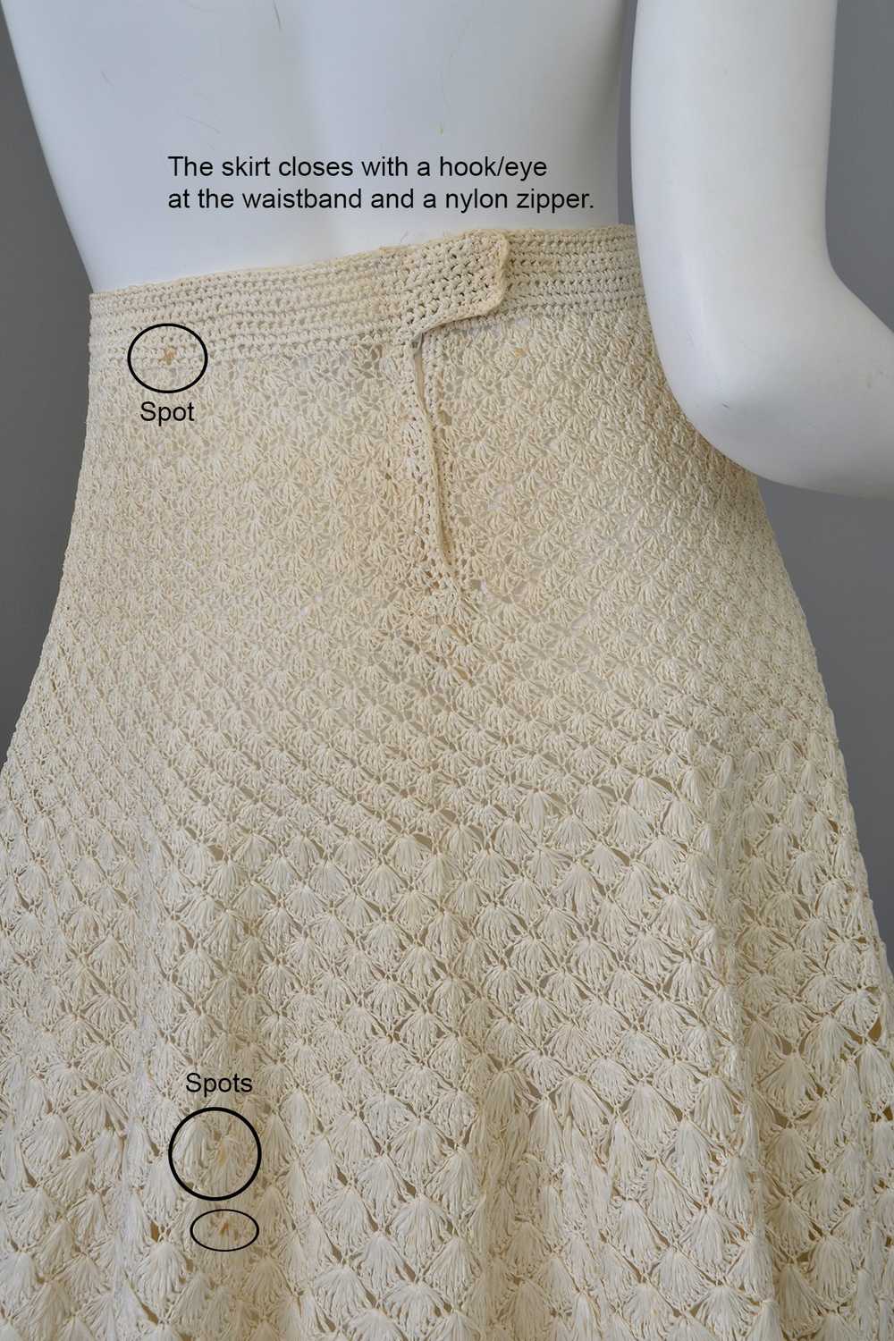 1950s Pearl Woven Raffia Full Skirt - image 7