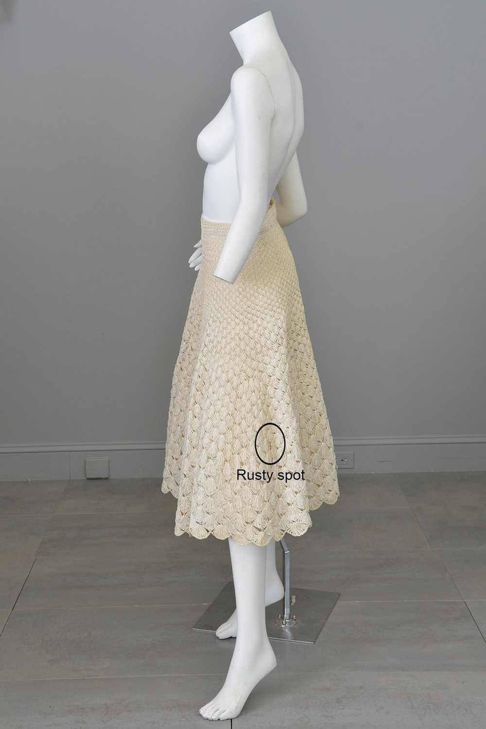 1950s Pearl Woven Raffia Full Skirt - image 8