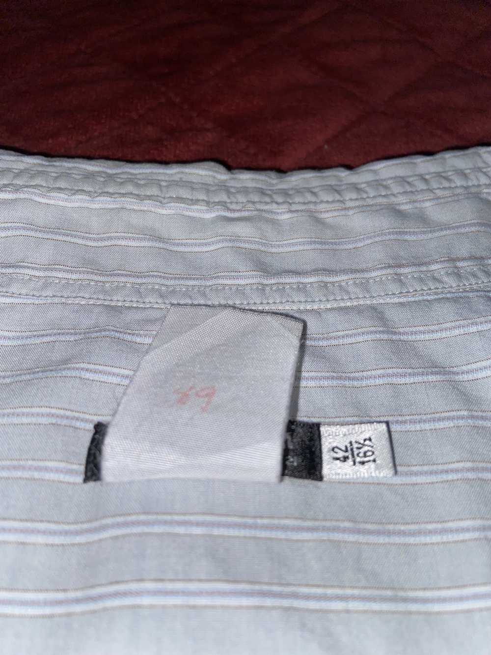Giorgio Armani Front Pocket Seersucker Striped Sh… - image 6