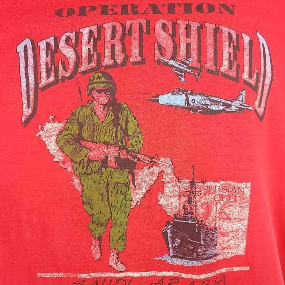 Vintage Operation Desert Shield T Shirt Vintage 9… - image 2