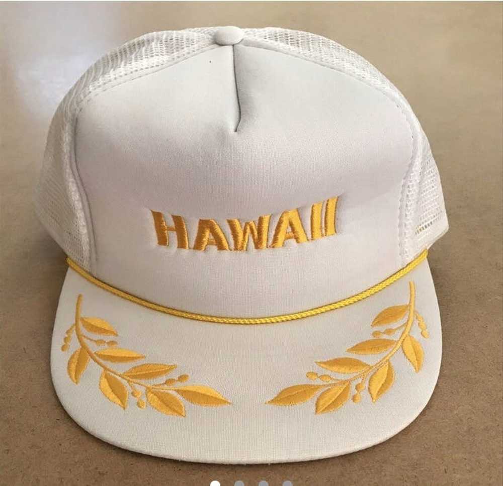 Snap Back × Trucker Hat × Vintage Vtg 80s Hawaii … - image 1