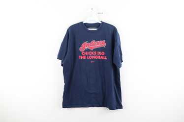 RARE Cleveland Indians Nike Dri-Fit MLB Cooperstown Collection T Shirt MENS  M