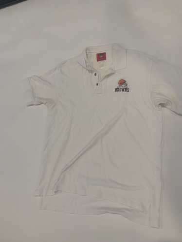 NFL All white Cleveland Browns polo